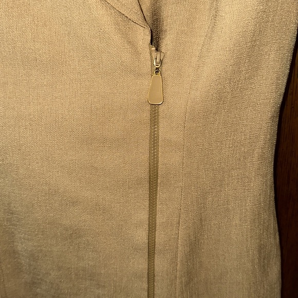 Vintage Kasper Dress with zip front and inside buttons 4 - Picture 3 of 7